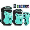 image:image2PM SPORTS Knee Pads for Kids Wrist Guards Knee and Elbow Pads Set with Drawstring Bag Protective Gear Set for Girls Boys Roller Skating Cycling SkateboardMint